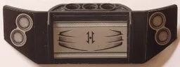 Technic, Panel Car Spoiler 3 x 8 with Three Holes and Headlights and Front Grille Pattern (Stickers) - Set 8166