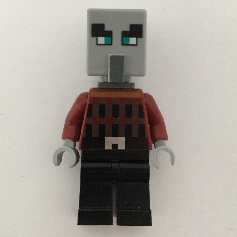Lego Pillager, Black Legs, Neck Bracket, Wide Eyes