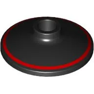 Dish 2 x 2 Inverted [Radar] with Red Outer Circle Print