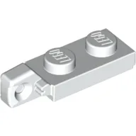Hinge Plate 1 x 2 Locking with 1 Finger On End, with Groove / White