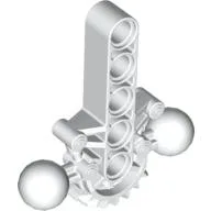 Large Figure Skeletal, Torso with Beam, 2 Ball Joints, and 7 Tooth Half Gear / White