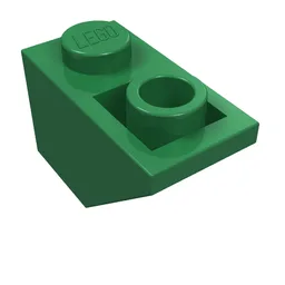 Brick Sloped Inverted 45° 2 x 1 / Green
