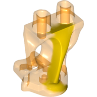 Lego Lower Body, Ghost with Marbled Yellow Pattern / Trans-Orange