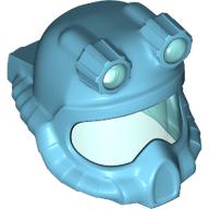 Lego Helmet Underwater Diver with Trans-Light Blue Visor and Headlamps / Medium Azure