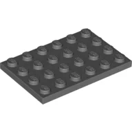 Plate 4 x 6 / Dark Bluish Gray