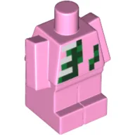 Baby / Small Body, Pixelated Black, Green, and White Squares / Bright Pink