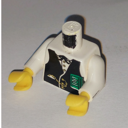 Lego Torso Vest, Gold Fob and $100 Bills Print (Banker), White Arms, Yellow Hands / White