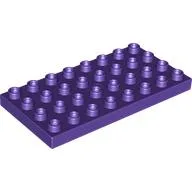 Duplo Plate 4 x 8 / Dark Purple