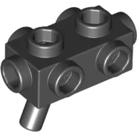 Weapon Gun / Blaster 1 x 2 x 2/3 with Studs on Sides and Handle / Black