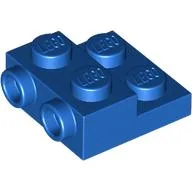 Plate Special 2 x 2 x 2/3 with Two Studs On Side and Two Raised [Half Hollow Anti-stud] - Updated Version / Blue