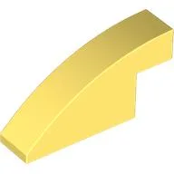 Brick Curved 1 x 4 x 1 2/3 No Studs / Bright Light Yellow