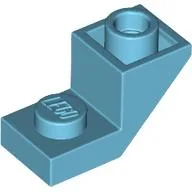 Brick Sloped Inverted 45° 2 x 1 with 2/3 Cutout / Medium Azure