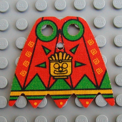 Lego Neckwear Cape, 5 Points with Mayan Print / Red