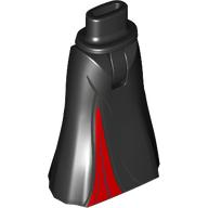 Lego Minidoll Hips and Full Length Skirt with Red Underdress print / Black