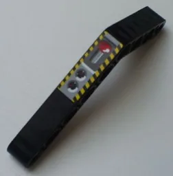 Technic, Liftarm, Modified Bent Thick 1 x 9 (6 - 4) with Lever and Gauges Pattern (Sticker) - Sets 8482 / 8483