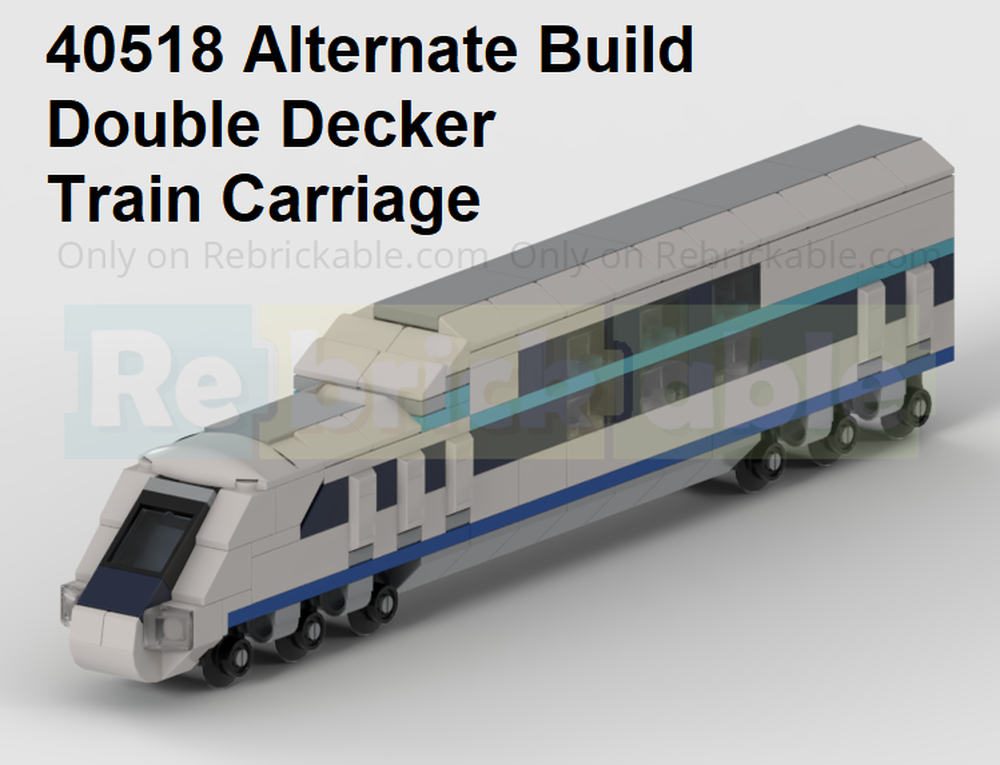 Lego 40518 Double Decker Train Carriage - Alternate Build Of 40518 High Speed Passenger Train Set