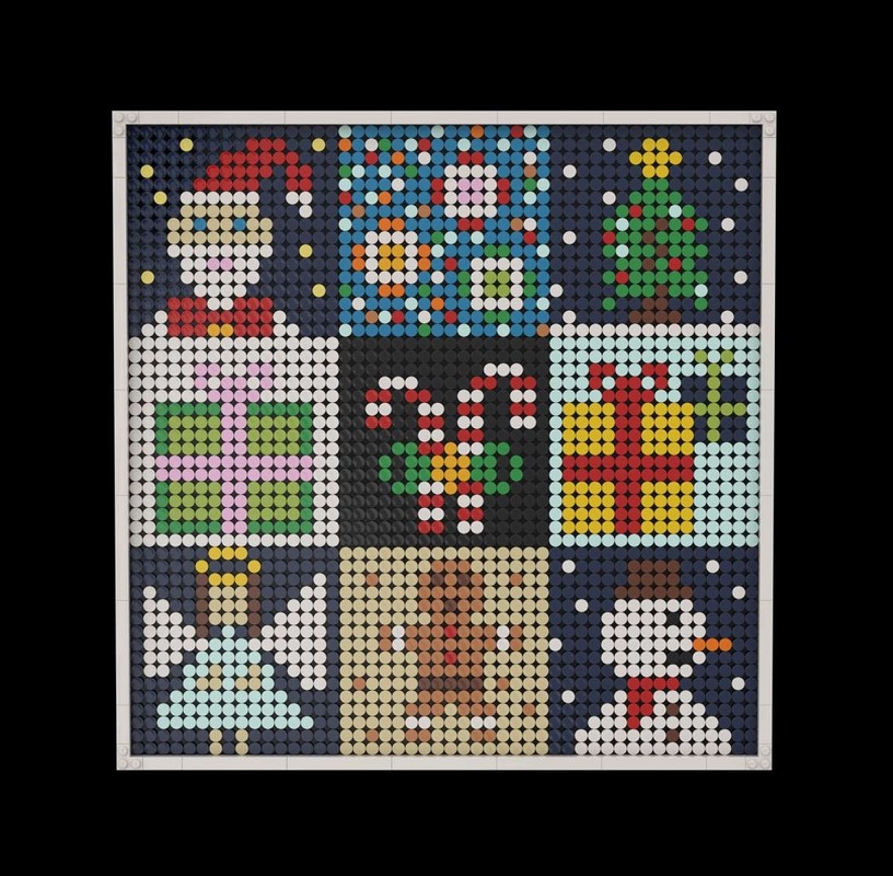 Lego Christmas Art Project