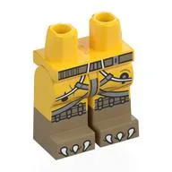 Hips with Yellow Legs and Dark Tan Boots Pattern with Dark Tan Straps, Belt, White Hoses, Claws Print / Yellow