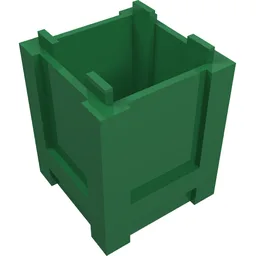 Container Box 2 x 2 x 2 - Top Opening / Green