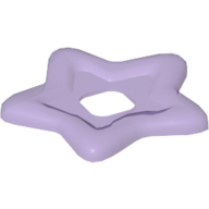 Lego Clikits Icon Accent, Star 3 5/8 x 3 5/8 with Raised Border / Trans-Medium Purple
