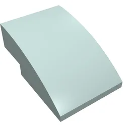Brick Curved 3 x 2 No Studs / Light Aqua