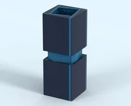 Brick Vase Quadratum Azurum
