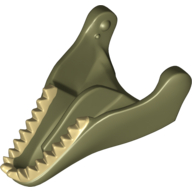 Lego Animal Body Part, Dinosaur, Tyrannosaurus Rex Lower Jaw with Tan Teeth Print