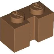 Brick Special 1 x 2 with Groove / Medium Nougat