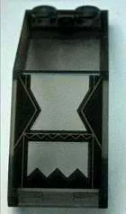 Windscreen 5 x 2 x 1 2/3 with Transparent Cutouts with Jagged Bottom Edge Pattern (Sticker) - Set 7888