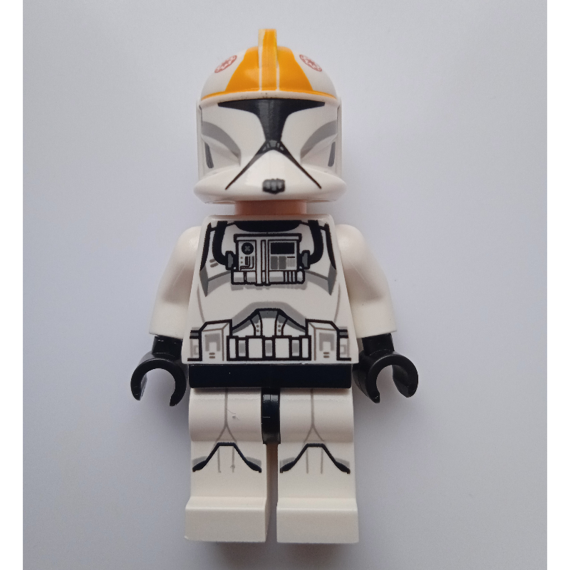 Lego Clone Pilot, Phase I Armor, Black Eyes, Printed Legs