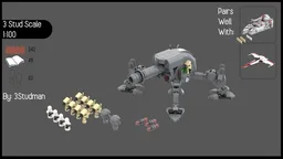 3 Stud Scale Proton Cannon