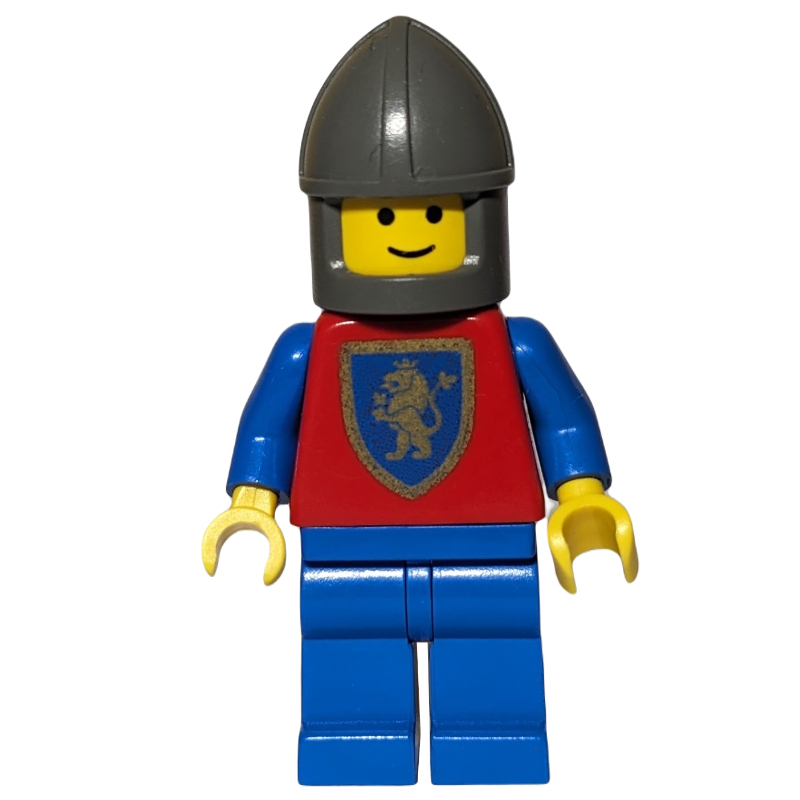 Lego Knight (Crusader Lion) - Blue Legs and Hips, Chin-Guard