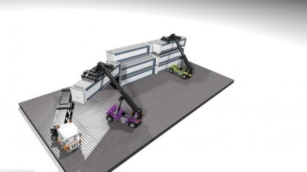 Lego Reachstacker for Containers