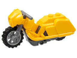 Stuntz Flywheel Motorcycle Touring Bike with Dark Bluish Gray Frame, Light Bluish Gray Wheels, and Dark Bluish Gray Handlebars
