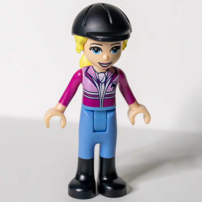 Lego Stephanie - Magenta/Bright Pink Top, Medium Blue Trousers, Black Cap
