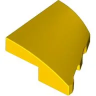 Brick Wedged, Curved 2 x 2 with Stud Notch Left / Yellow