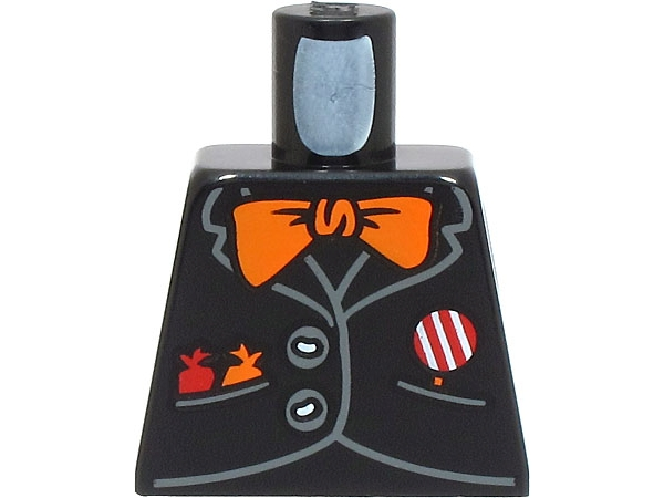 Lego Torso Jacket with 2 Buttons, Red and Orange Candies, Red and White Lollipop, Bow Tie Pattern (BAM)