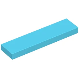 Tile 1 x 4 with Groove / Maersk Blue