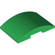 Lego Brick Curved 4 x 6 Double, 2 x 4 Cutout / Green