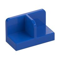 Lego Panel 1 x 2 x 1 with Rounded Corners and Central Divider / Blue