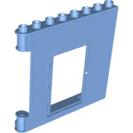 Duplo Building Wall 1 x 8 x 6 with Door Opening / Medium Blue