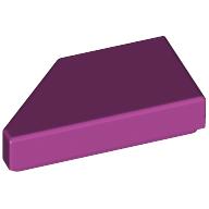 Lego Tile 1 x 2 with Stud Notch Right / Magenta