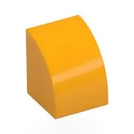 Brick Curved 1 x 1 / Bright Light Orange
