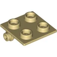 Hinge Brick 2 x 2 Top Plate Thin / Tan