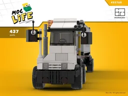 Yard dog with trailer and container