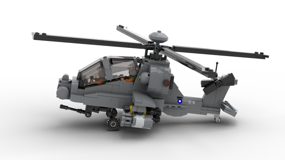 Lego AH-64E chibi size helicopter