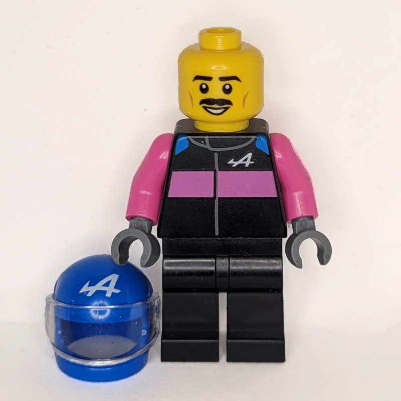 Lego F1 Driver, Alpine, Black/Dark Pink Suit