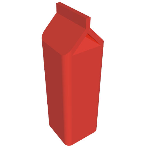 Lego Belville / Scala, Food, Milk Carton / Red