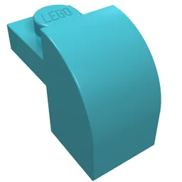 Brick Curved 1 x 2 x 1 1/3 with Curved Top / Medium Azure