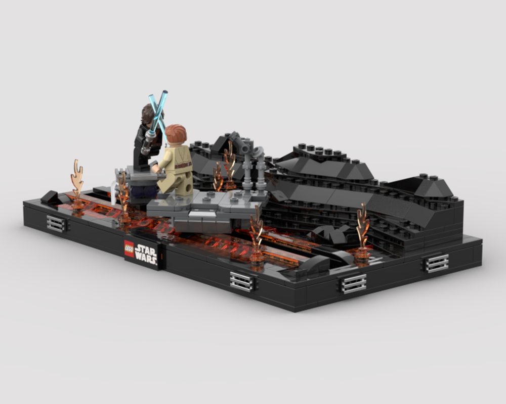 Lego Duel on Mustafar Diorama (Revenge of the Sith)